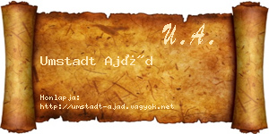 Umstadt Ajád névjegykártya